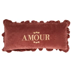 Cojín amour MONA rojo de terciopelo 35x75cm