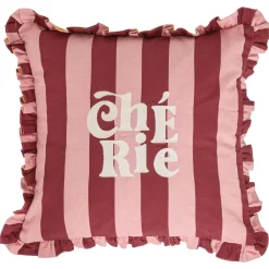 Cojín CHERRY rojo y rosa