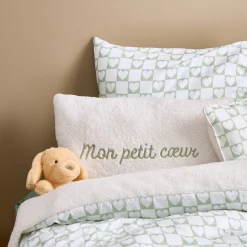 Cojín corazón beige