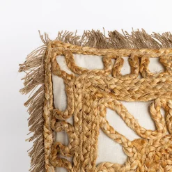 Cojín DELIJUTE beige de algodón 45x45cm