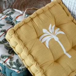 Cojín de suelo CASABLANCA amarillo 45x45cm