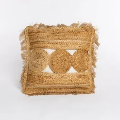 Cojín DIMELO beige de algodón 45x45cm