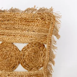 Cojín DIMELO beige de algodón 45x45cm