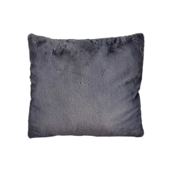 Cojín Gris Oscuro Con Piel 60x60cm