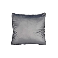 Cojín Gris Oscuro Con Piel 60x60cm