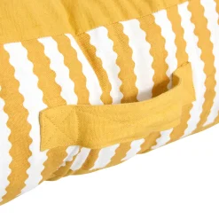 Cojín para palé POOLSIDE rayas amarillas y blanco
