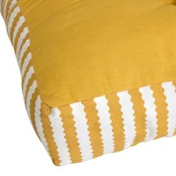 Cojín para palé POOLSIDE rayas amarillas y blanco