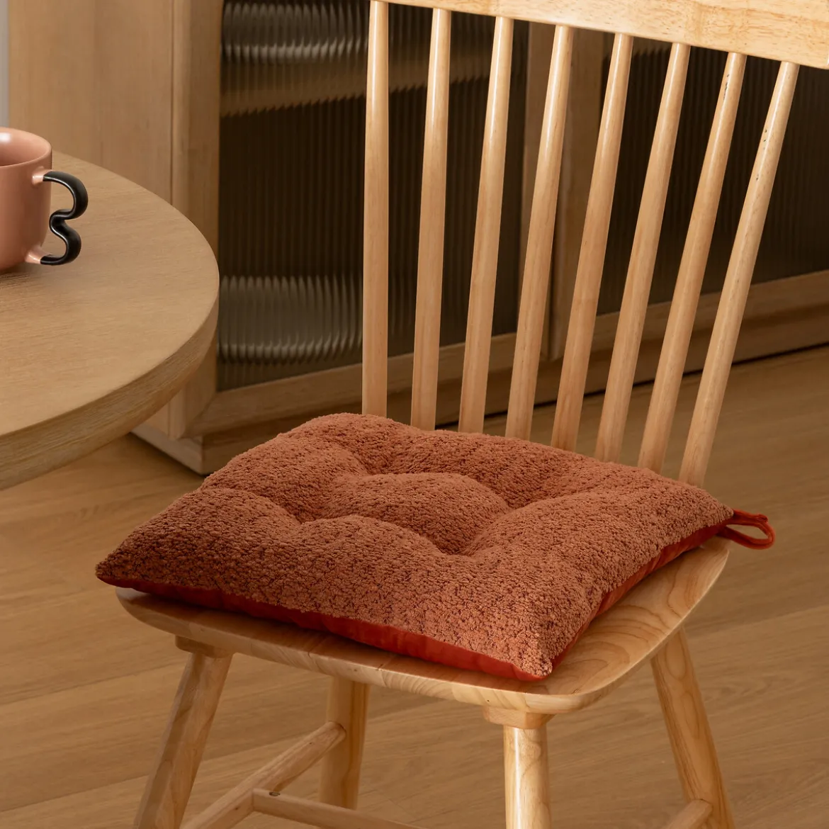 Cojín para silla AUTOMNE bouclette terracota 38x38