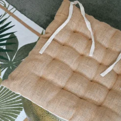 Cojín para silla CAMBODGE natural 38x38cm
