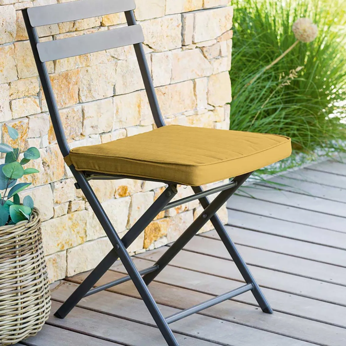 Cojín para silla exterior KORAI mostaza