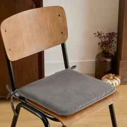 Cojín para silla LILOU gris oscuro