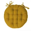 Cojín redondo amarillo de algodón 38cm