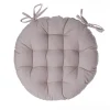 Cojín redondo beige de algodón 38cm