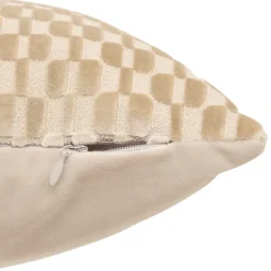 Cojín SELIA beige de terciopelo 40x40cm