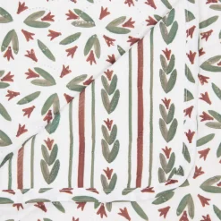 Colcha COLE blanco y verde 220x240cm