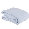 Colcha efecto lino AVALON azul claro 250x270cm