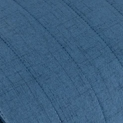Colcha efecto lino AVALON azul oscuro 250x270cm
