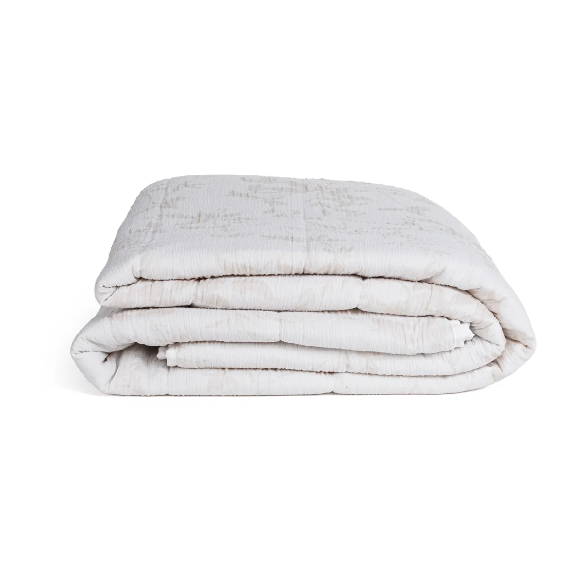 Colcha hojas AUREN beige 250x270cm