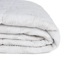 Colcha hojas AUREN gris 250x270cm