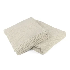 Colcha Rombos Beige 240x260Cm