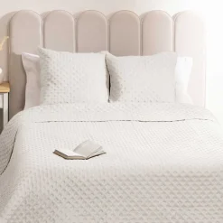 Colcha 240x260 y 2 Fundas De Almohada Kalia blanco