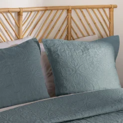 Colcha y 2 fundas almohada ARABESQUE azul 240x260