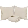 Colcha y 2 fundas almohada LILOU crudo 240x260cm
