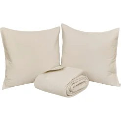 Colcha y 2 fundas almohada LILOU crudo 240x260cm