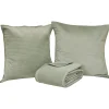 Colcha y 2 fundas de almohada LILOU verde 240x260