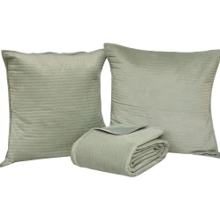 Colcha y 2 fundas de almohada LILOU verde 240x260