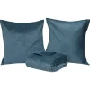 Colcha y 2 fundas de almohada LILOU azul 240x260cm