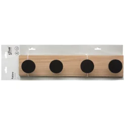 Colgador De Puerta C/4 Ganchos Negro