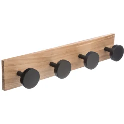 Colgador De Puerta C/4 Ganchos Negro