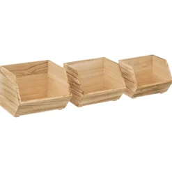 Conjunto de 3 cajas de organización de madera