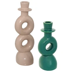 Conjunto de 2 candelabros de cerámica MALA 18/25cm