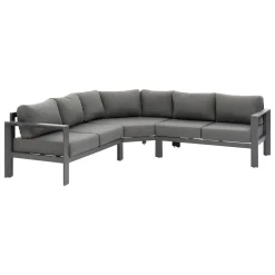Conjunto de jardín esquinero gris oscuro ÉVASION