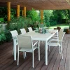 Conjunto de mesa fija IBAIA y 6 sillas PIAZZA