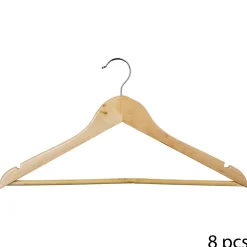 Conjunto de 8 perchas de madera