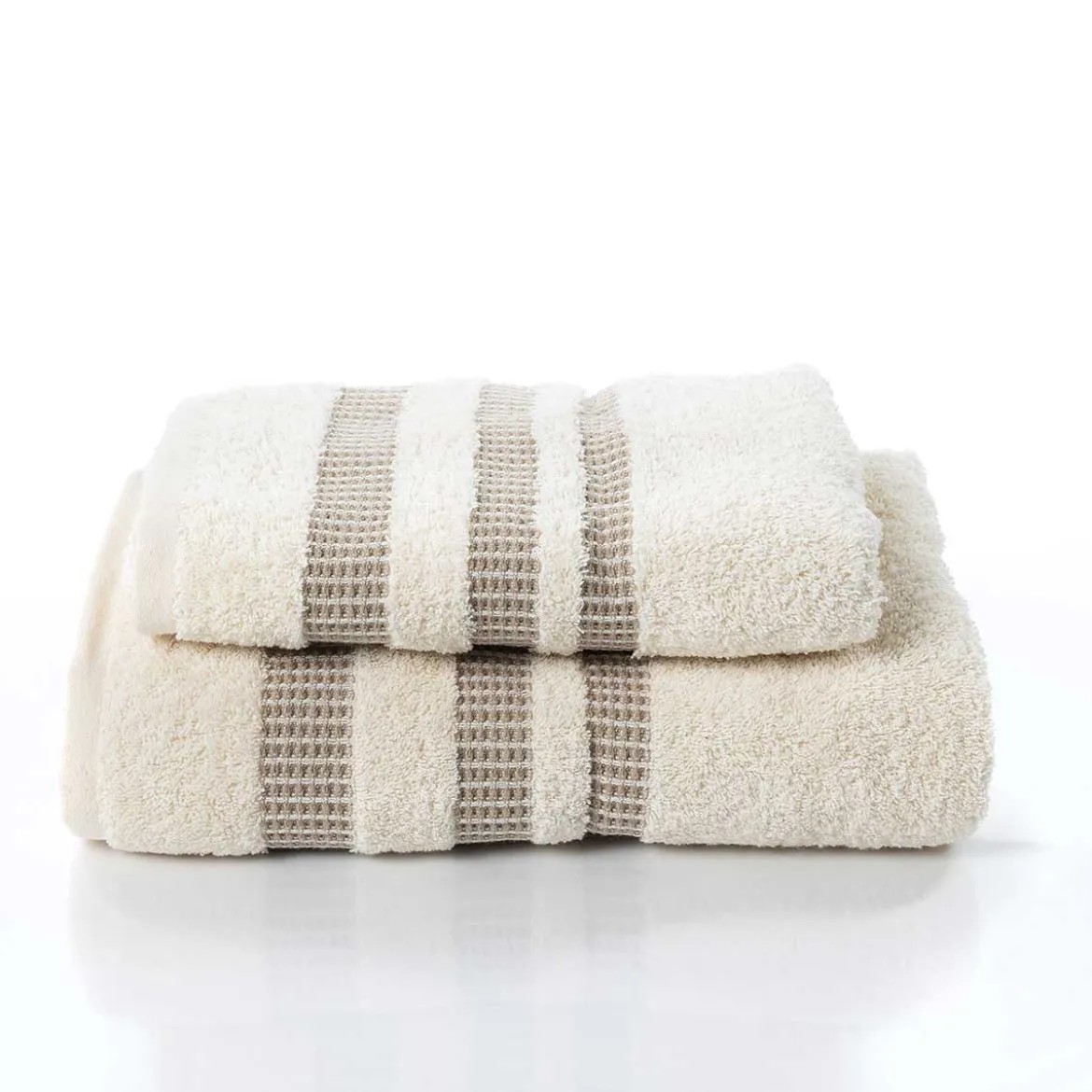 Conjunto de 2 toallas de baño CHLOÉ natural