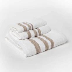 Conjunto de 3 toallas de baño CHLOÉ blanco