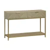 Consola CHEVRON beige de mdf con 2 cajones