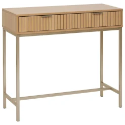 Consola con 2 cajones en mdf y metal TASSO beige