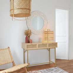 Consola RAYO beige con 3 cajones