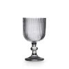Copa De Agua Rayas Gris De Vidrio 37cl