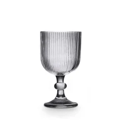 Copa De Agua Rayas Gris De Vidrio 37cl