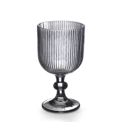 Copa De Agua Rayas Gris De Vidrio 37cl