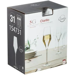 Copa De Champán De Vidrio Clarillo Cristalino 22cl