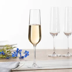 Copa de champán LENA de vidrio cristalino 20cl