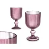 Copa De Vino Rayas Rosa Vidrio 26Cl