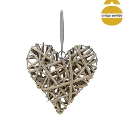 Corazón Decorativo De Mimbre 20Cm